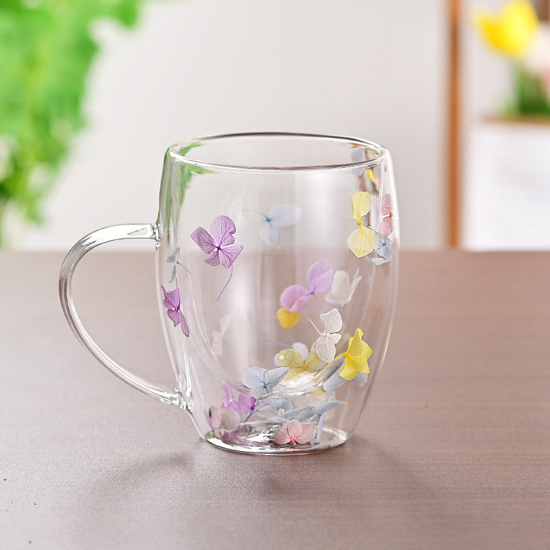 ArchiFlower Double Wall Glass Mug