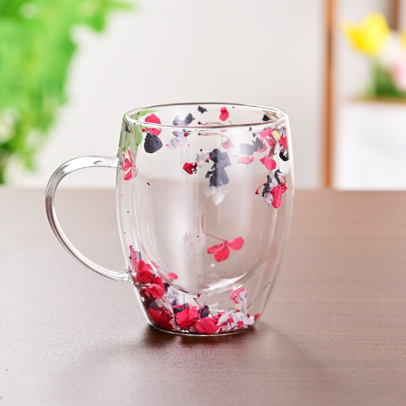 ArchiFlower Double Wall Glass Mug