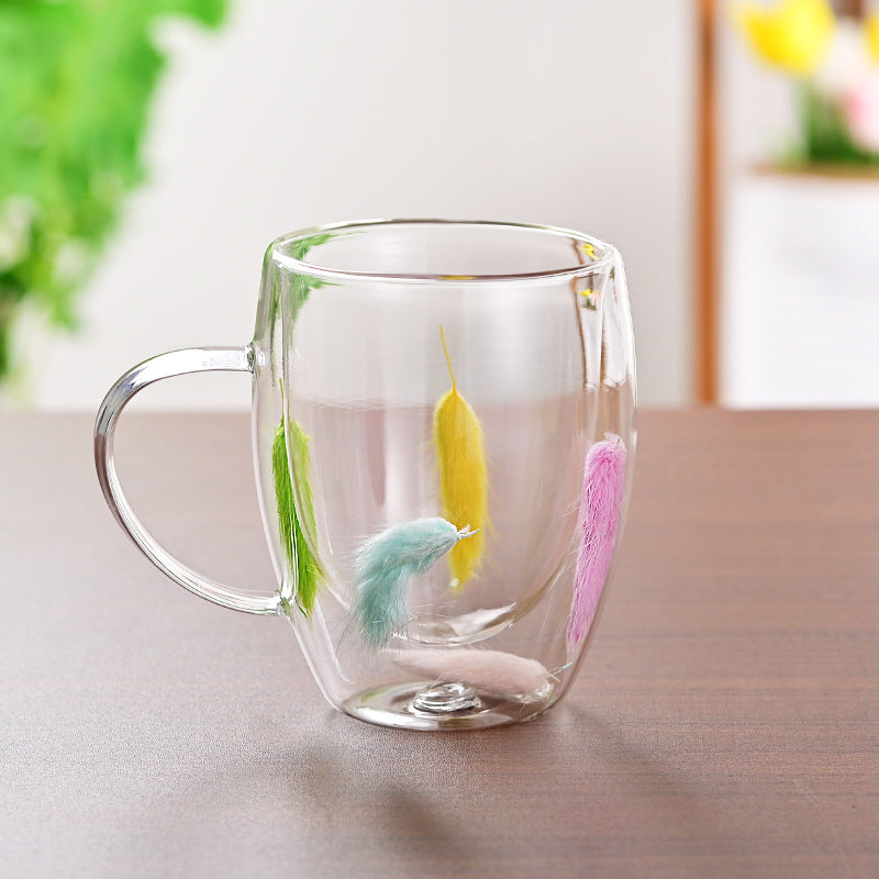 ArchiFlower Double Wall Glass Mug