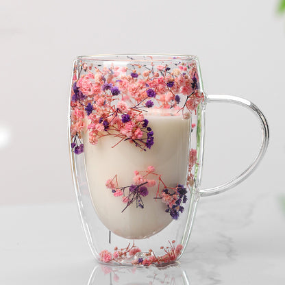 ArchiFlower Double Wall Glass Mug