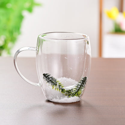 ArchiFlower Double Wall Glass Mug